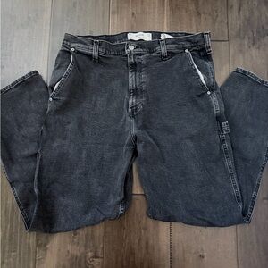Hollister Men's Dark Gray Relaxed Jeans